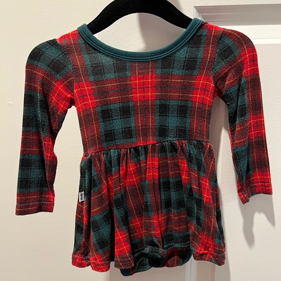 Little Sleepies- Tartan Twirl Dress with Bodysuit - Picture 2 of 3